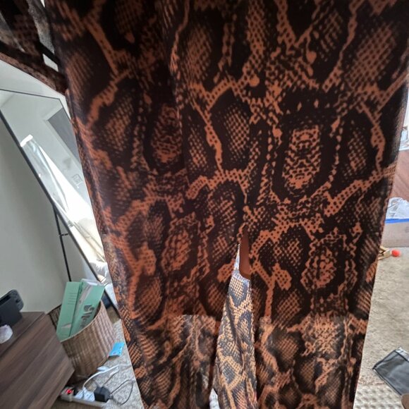 Finders Keepers Sheer Snake Skin LS Midi Dress - Picture 9 of 9